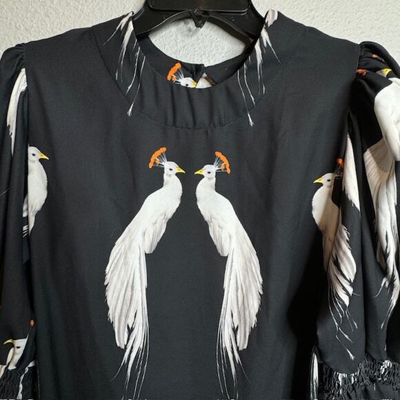 The Lulo Project Made To Lounge Dress Makeda Tunic Black Peacock Size X-Small - Picture 11 of 15